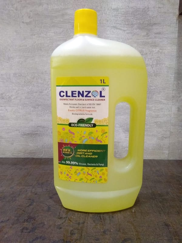 Clenzol Disinfectant Floor & Surface Cleaner ( Lemon ) - 1 Lit