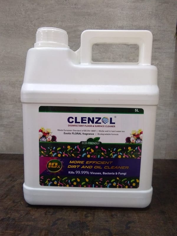 Clenzol Disinfectant Floor & Surface Cleaner ( Mogra ) - 5 Lit